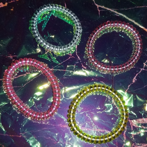 NEW Metallic Multi Color Hair Spiral Ties! - Picture 3 of 3